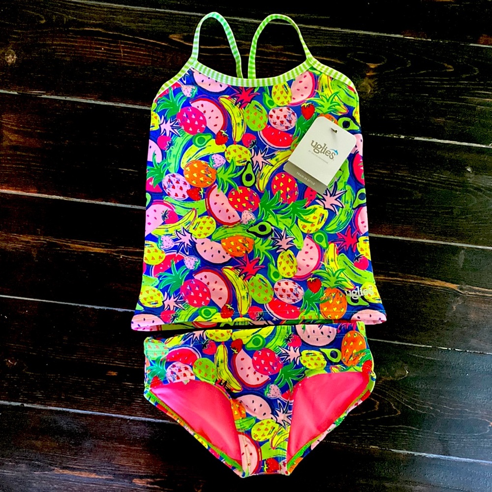 NWT Dolfin Uglies tankini set-passion fruit size 10